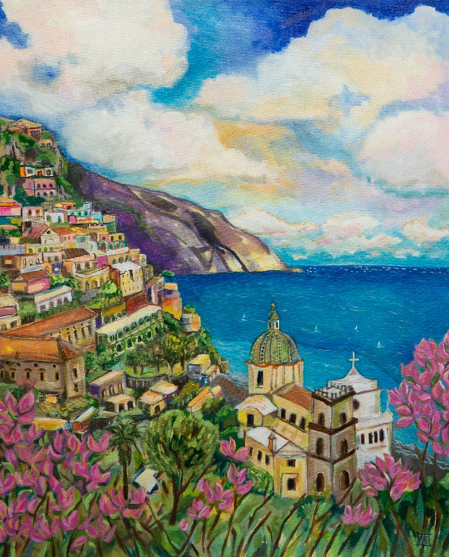 Positano, Italy by artist Melissa Wen Mitchell